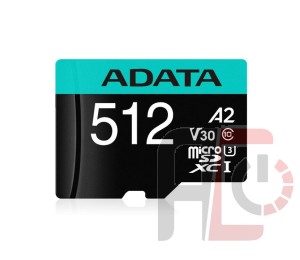 Micro SD: AData Premier Pro V30 R100W80 512GB
